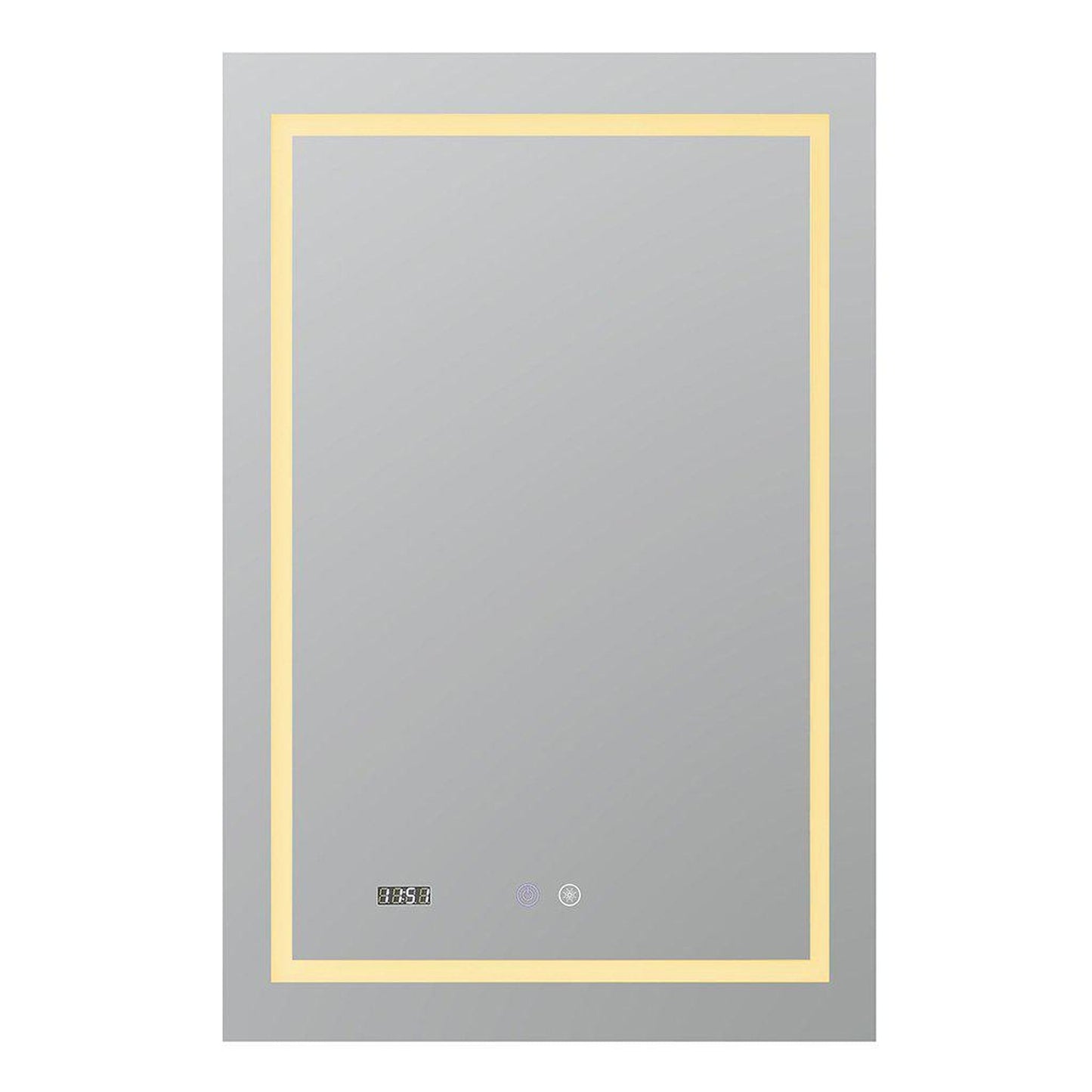 Aquadom Daytona  24" x 36" Rectangle  Ultra-Slim Frame LED Lighted Bathroom Mirror With Defogger - D-2436-N