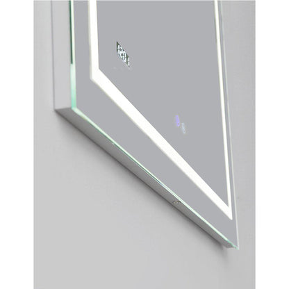 Aquadom Daytona  24" x 36" Rectangle  Ultra-Slim Frame LED Lighted Bathroom Mirror With Defogger - D-2436-N