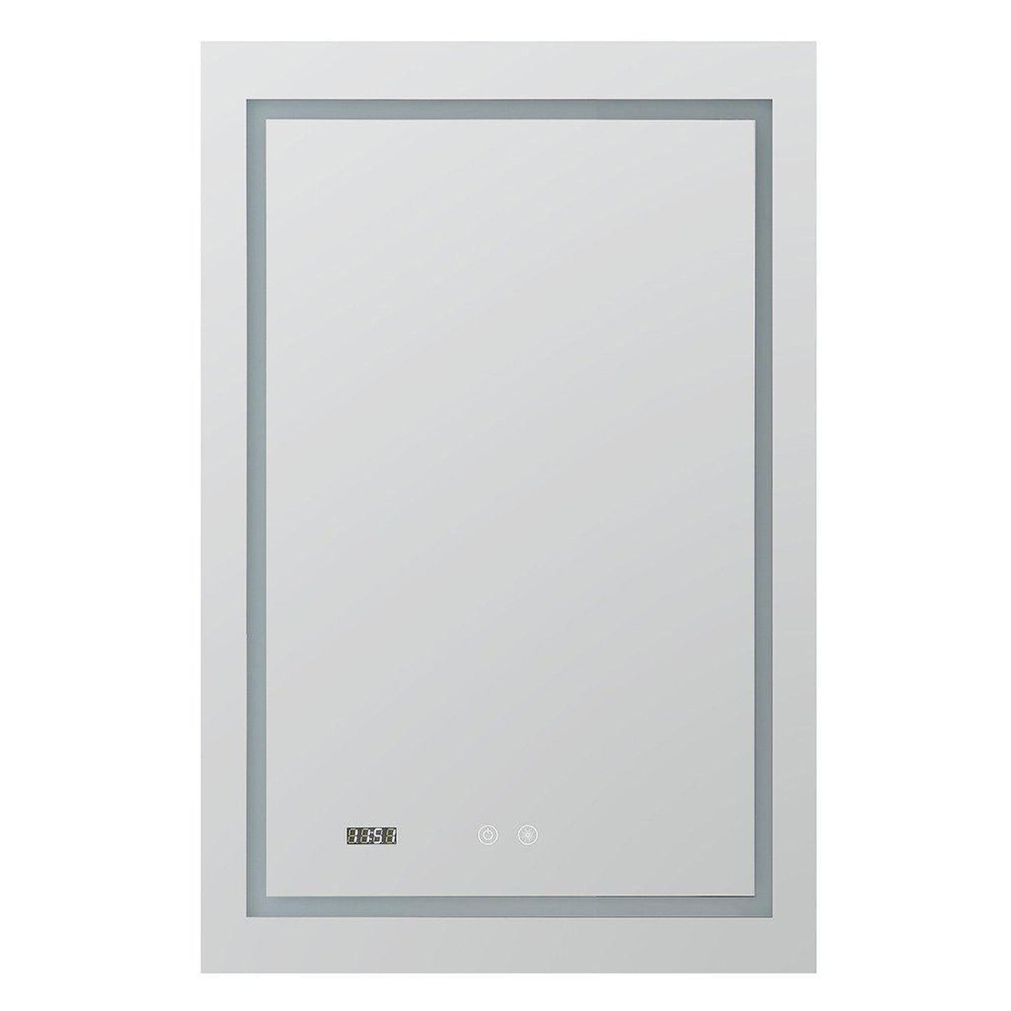 Aquadom Daytona  24" x 36" Rectangle  Ultra-Slim Frame LED Lighted Bathroom Mirror With Defogger - D-2436-N