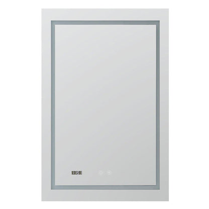 Aquadom Daytona  24" x 36" Rectangle  Ultra-Slim Frame LED Lighted Bathroom Mirror With Defogger - D-2436-N