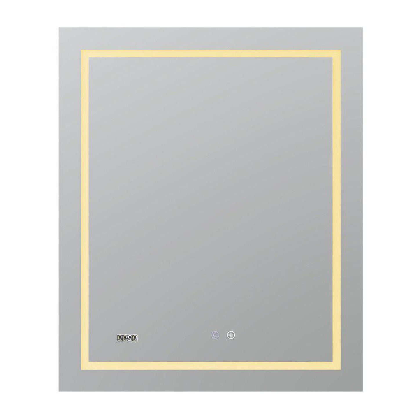 Aquadom Daytona  24" x 30" Rectangle Ultra-Slim Framed LED Lighted Bathroom Mirror With Defogger - D-2430-N