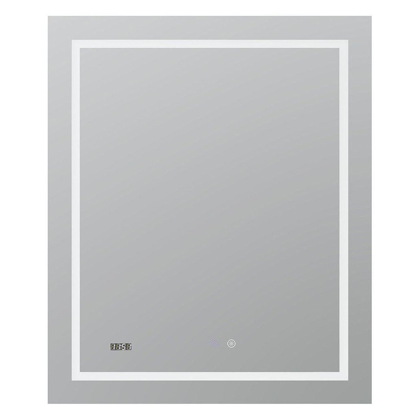 Aquadom Daytona  24" x 30" Rectangle Ultra-Slim Framed LED Lighted Bathroom Mirror With Defogger - D-2430-N