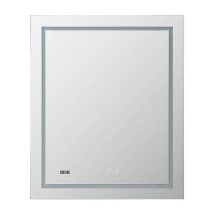 Aquadom Daytona  24" x 30" Rectangle Ultra-Slim Framed LED Lighted Bathroom Mirror With Defogger - D-2430-N