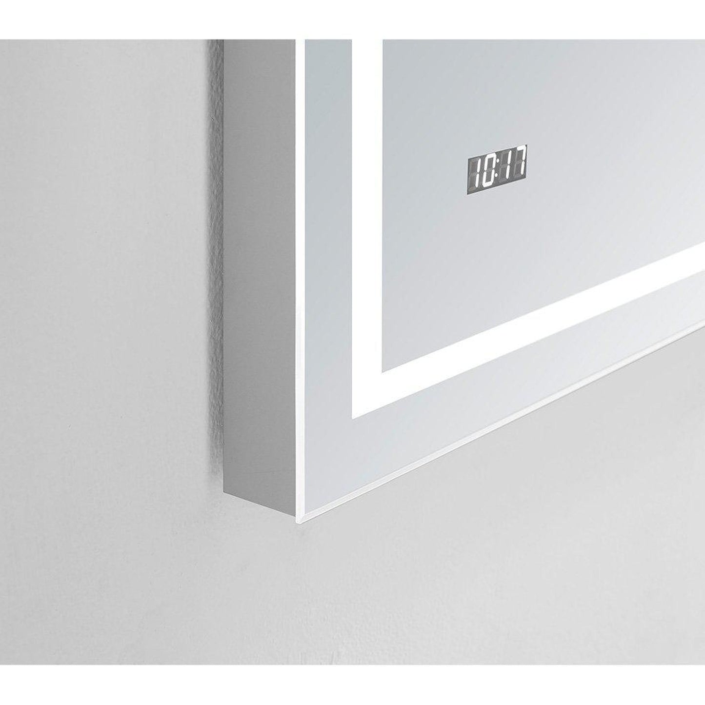 Aquadom Daytona  30" x 30" Square Ultra-Slim Frame LED Lighted Bathroom Mirror With Defogger - D-3030-N
