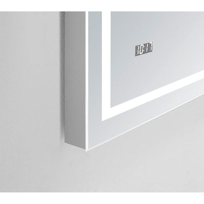 Aquadom Daytona  30" x 30" Square Ultra-Slim Frame LED Lighted Bathroom Mirror With Defogger - D-3030-N