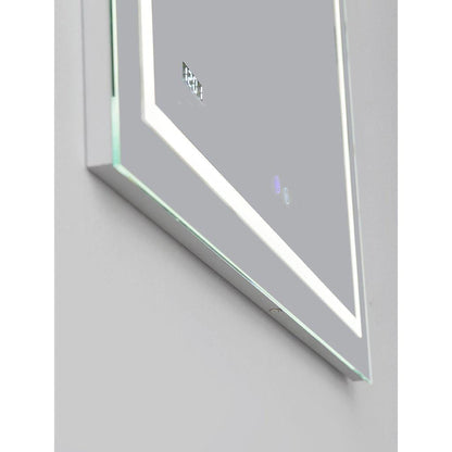 Aquadom Daytona  30" x 30" Square Ultra-Slim Frame LED Lighted Bathroom Mirror With Defogger - D-3030-N