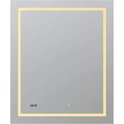 Aquadom Daytona  30" x 36" Rectangle Ultra-Slim Frame LED Lighted Bathroom Mirror With Defogger - D-3036-N