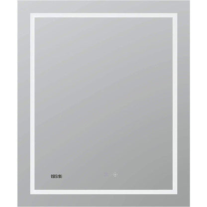 Aquadom Daytona  30" x 36" Rectangle Ultra-Slim Frame LED Lighted Bathroom Mirror With Defogger - D-3036-N