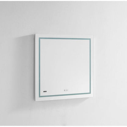 Aquadom Daytona 30" x 40" Rectangle Ultra-Slim Frame LED Lighted Bathroom Mirror With Defogger - D-3040-N