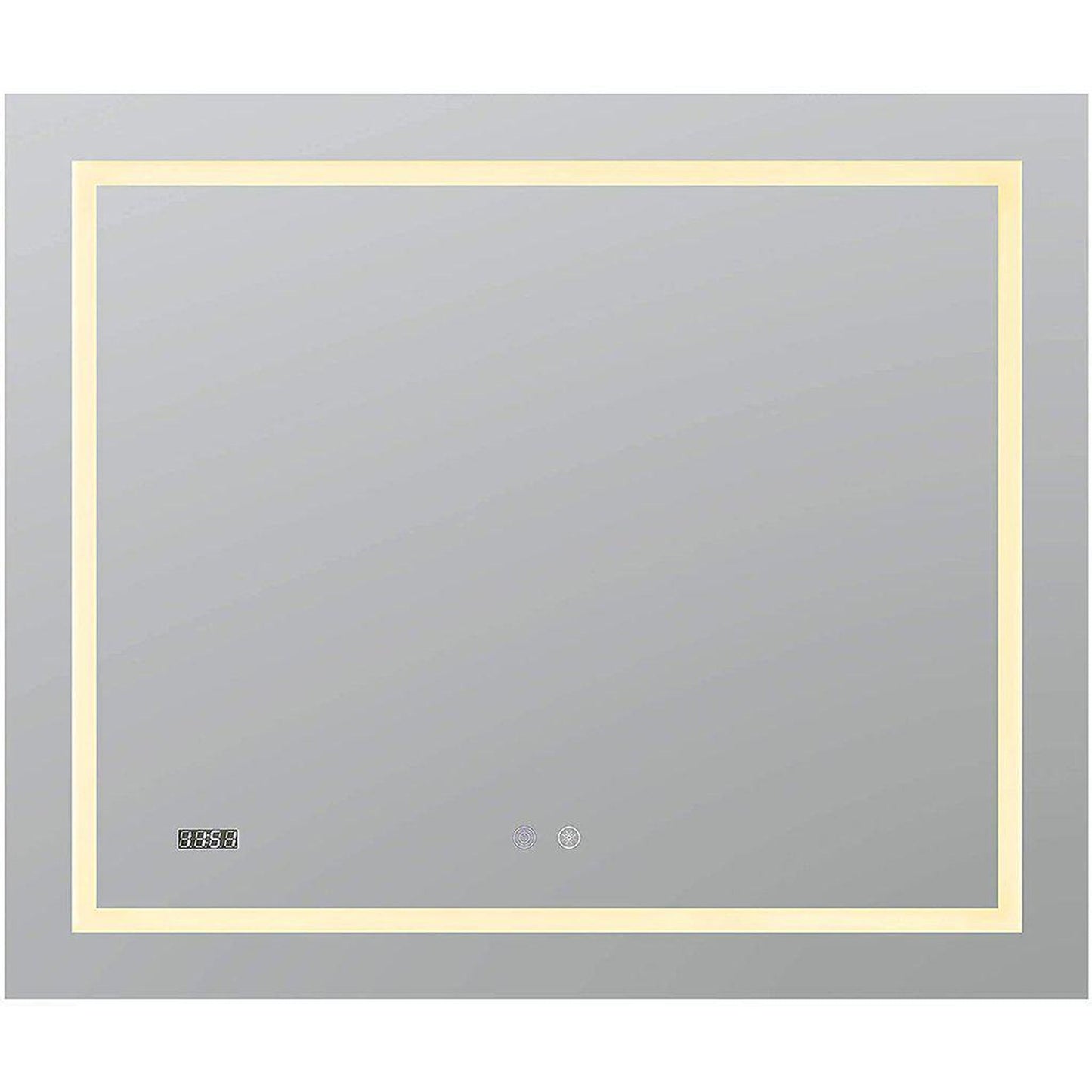 Aquadom Daytona 36" x 30" Rectangle  Ultra-Slim Frame LED Lighted Bathroom Mirror With Defogger - D-3630-N