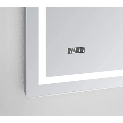 Aquadom Daytona 36" x 30" Rectangle  Ultra-Slim Frame LED Lighted Bathroom Mirror With Defogger - D-3630-N
