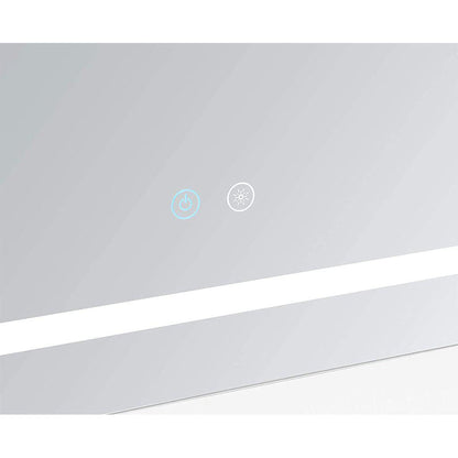 Aquadom Daytona 36" x 30" Rectangle  Ultra-Slim Frame LED Lighted Bathroom Mirror With Defogger - D-3630-N