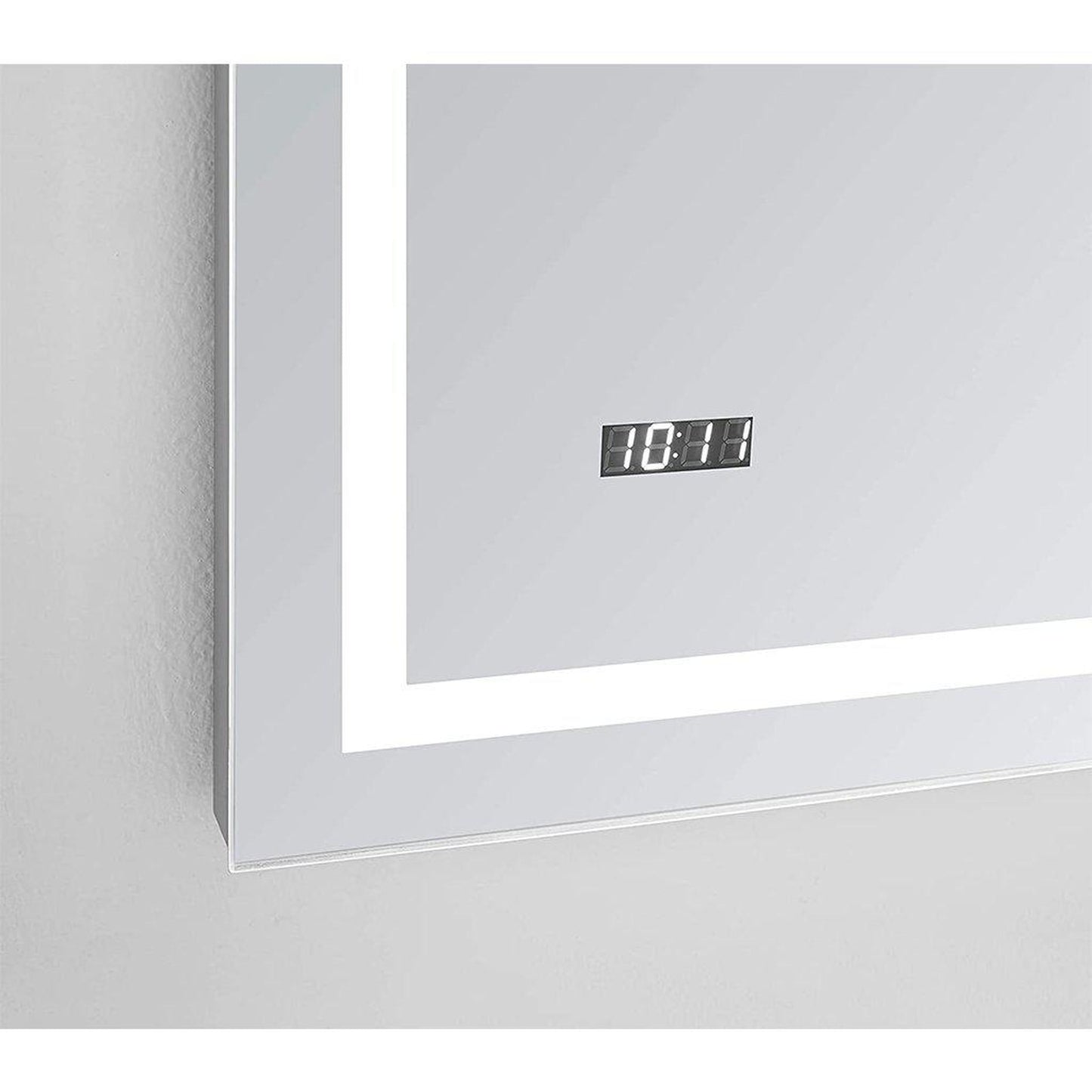 Aquadom Daytona 36" x 36" Square Ultra-Slim Frame LED Lighted Bathroom Mirror With Defogger - D-3636-N