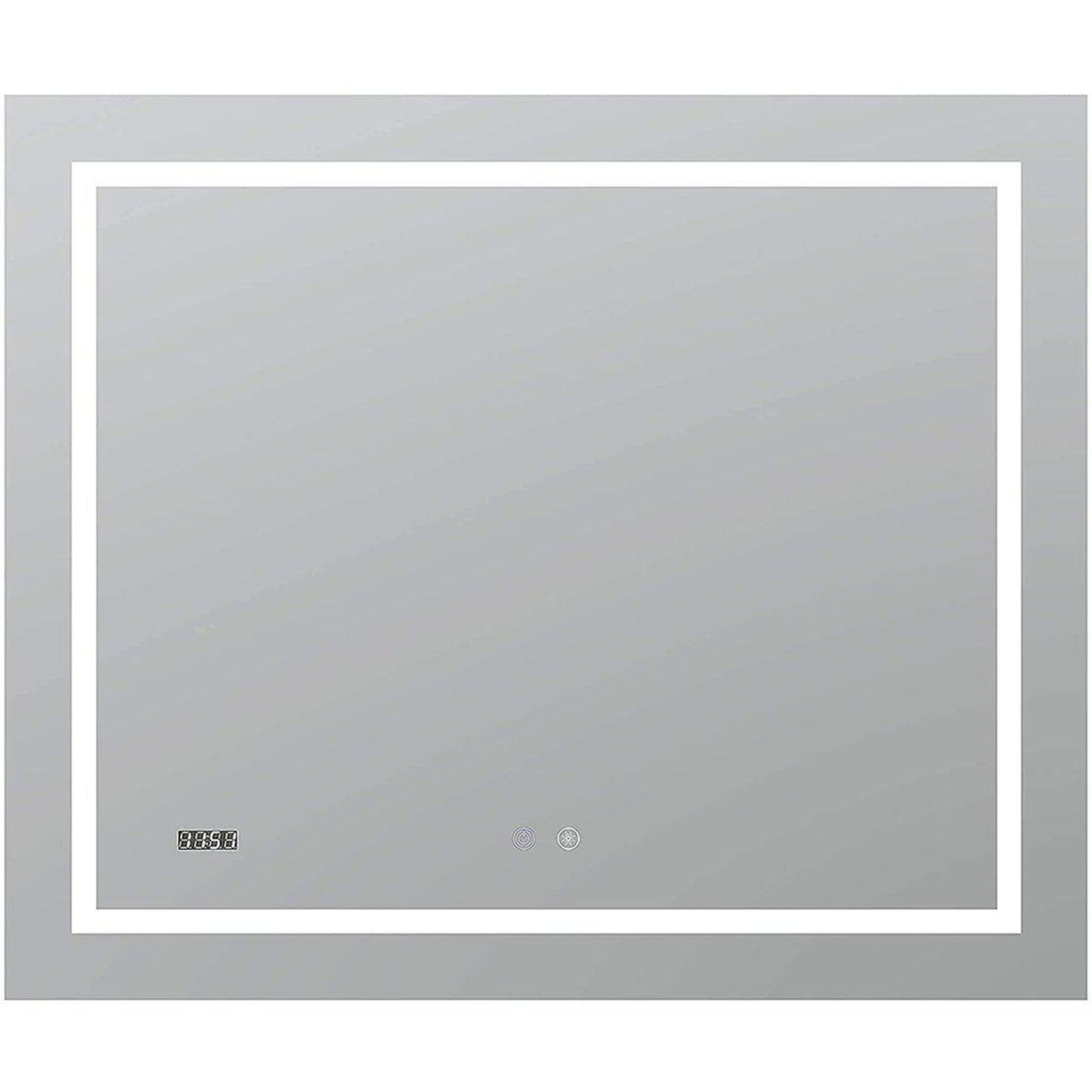 Aquadom Daytona 36" x 30" Rectangle  Ultra-Slim Frame LED Lighted Bathroom Mirror With Defogger - D-3630-N