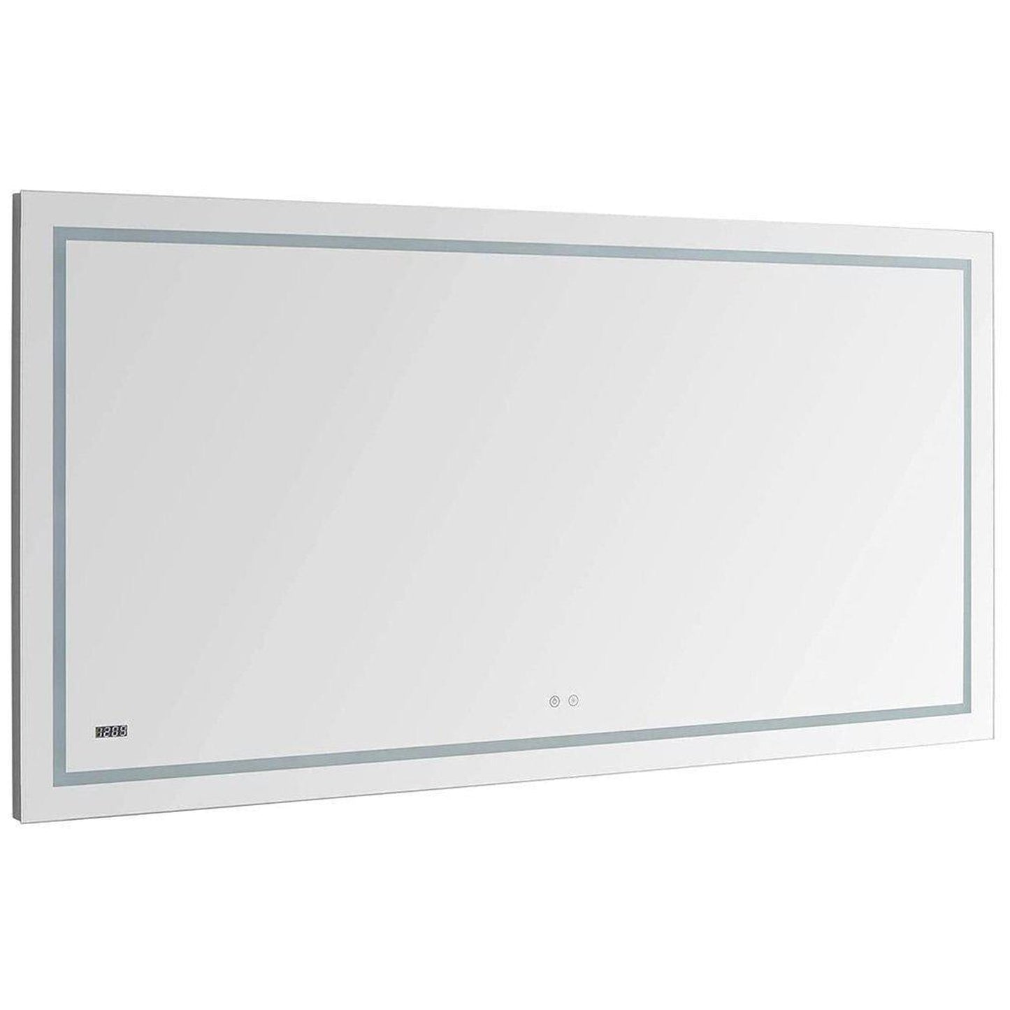 Aquadom Daytona 48" x 30" Rectangle  Ultra-Slim Frame LED Lighted Bathroom Mirror With Defogger - D-4830-N