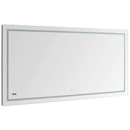 Aquadom Daytona 48" x 30" Rectangle  Ultra-Slim Frame LED Lighted Bathroom Mirror With Defogger - D-4830-N