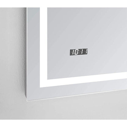 Aquadom Daytona 48" x 30" Rectangle  Ultra-Slim Frame LED Lighted Bathroom Mirror With Defogger - D-4830-N