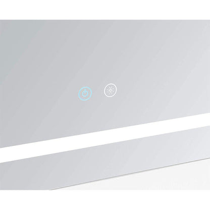Aquadom Daytona 48" x 30" Rectangle  Ultra-Slim Frame LED Lighted Bathroom Mirror With Defogger - D-4830-N