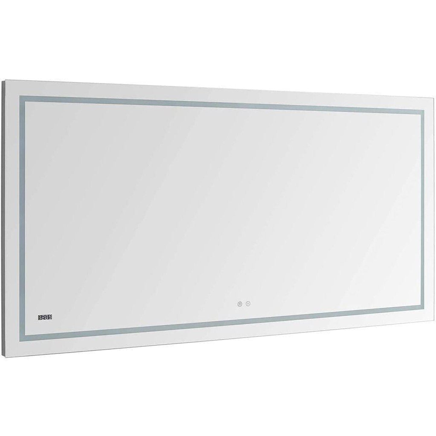 Aquadom Daytona 48" x 30" Rectangle  Ultra-Slim Frame LED Lighted Bathroom Mirror With Defogger - D-4830-N