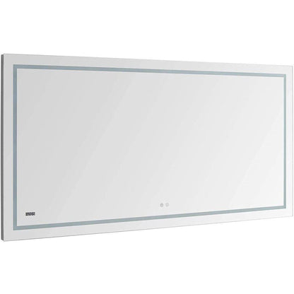 Aquadom Daytona 48" x 30" Rectangle  Ultra-Slim Frame LED Lighted Bathroom Mirror With Defogger - D-4830-N