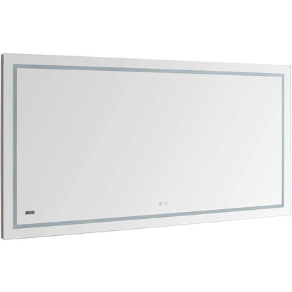 Aquadom Daytona 48" x 36" Rectangle  Ultra-Slim Frame LED Lighted Bathroom Mirror With Defogger - D-4836-N