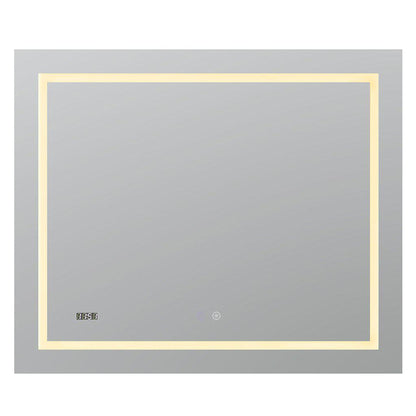 Aquadom Daytona 48" x 36" Rectangle  Ultra-Slim Frame LED Lighted Bathroom Mirror With Defogger - D-4836-N