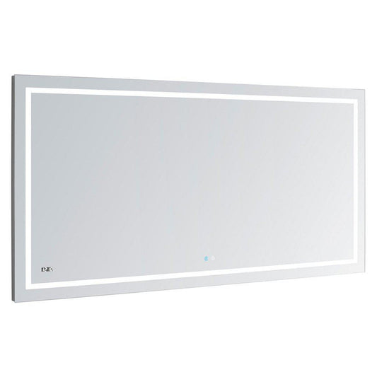 Aquadom Daytona 60" x 36" Rectangle Ultra-Slim Frame LED Lighted Bathroom Mirror With Defogger