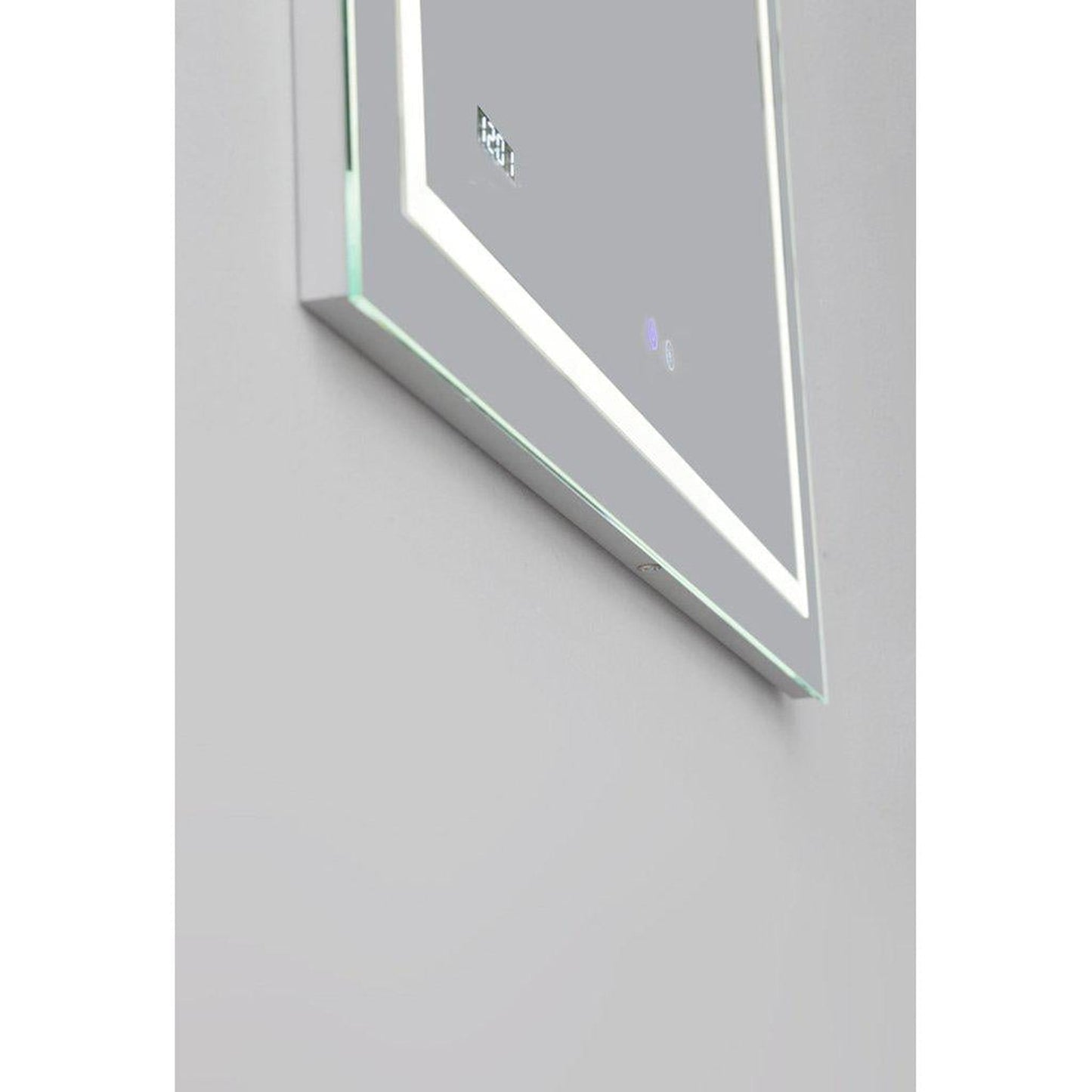 Aquadom Daytona 60" x 36" Rectangle Ultra-Slim Frame LED Lighted Bathroom Mirror With Defogger