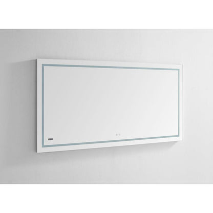 Aquadom Daytona 96" x 36" Rectangle Ultra-Slim Frame LED Lighted Bathroom Mirror With Defogger - D-9636-N