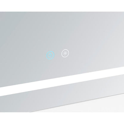 Aquadom Daytona 96" x 36" Rectangle Ultra-Slim Frame LED Lighted Bathroom Mirror With Defogger - D-9636-N