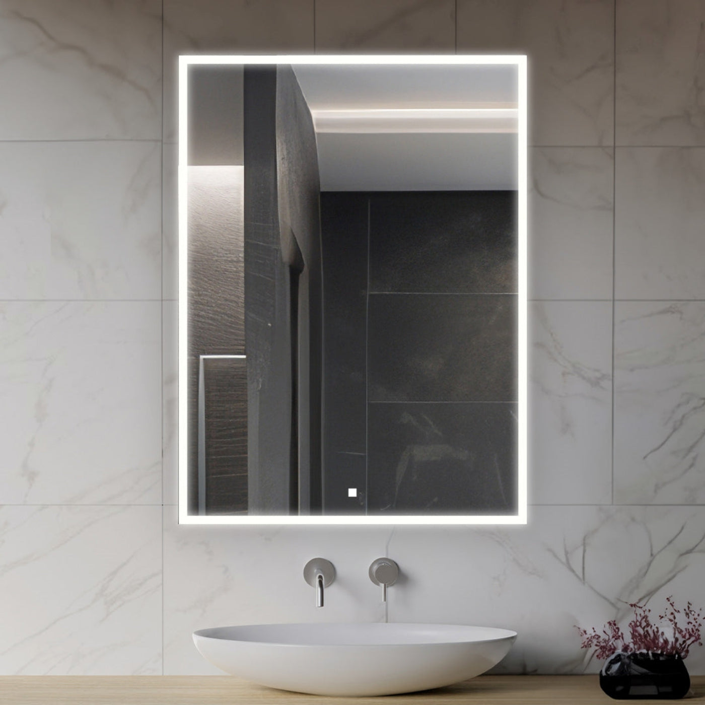 Aquadom Edge 20" x 32" LED Lighted Mirror - E-2032-N