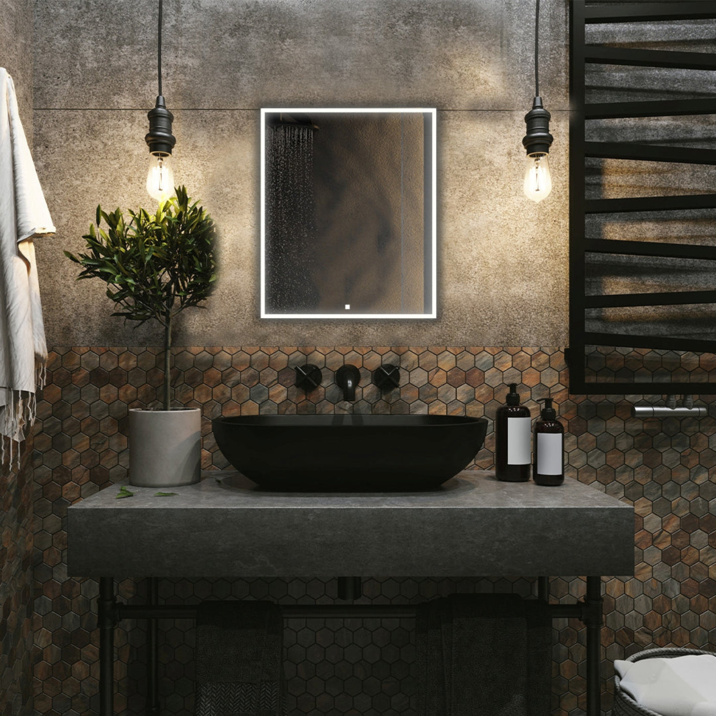 Aquadom Edge 24" x 32" LED Lighted Mirror - E-2432-N
