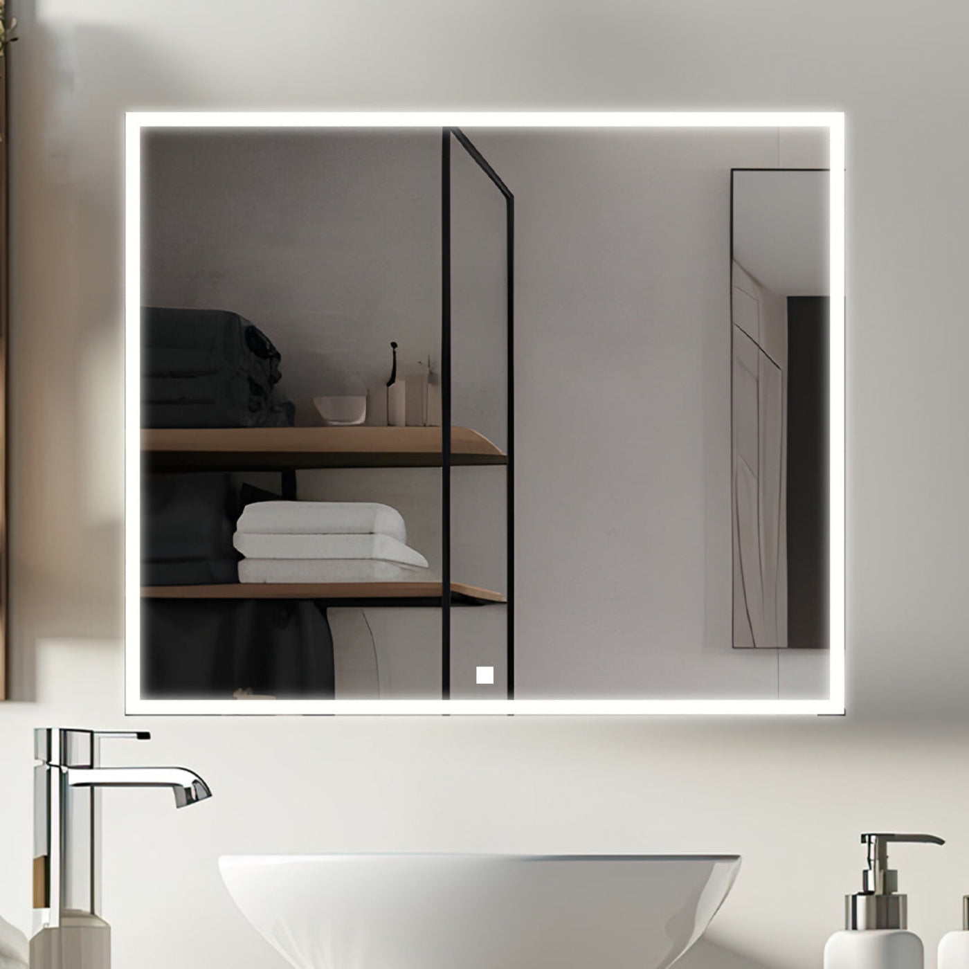 Aquadom Edge 36" x 32" LED Lighted Mirror - E-3632-N