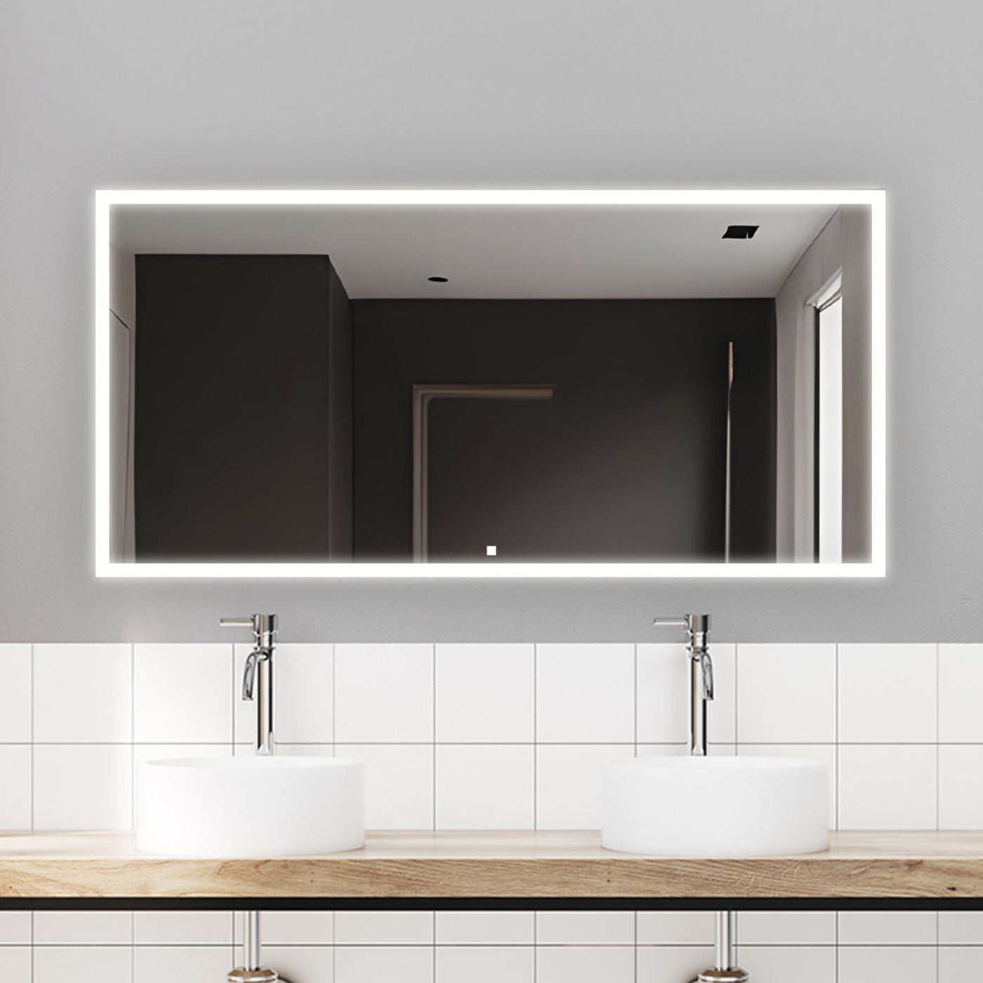 Aquadom Edge 60" x 32" LED Lighted Mirror - E-6032-N