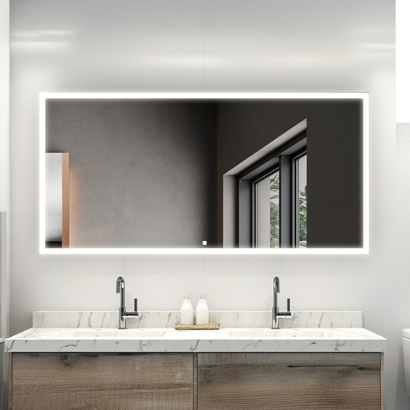 Aquadom Edge 72" x 32" LED Lighted Mirror - E-7232-N