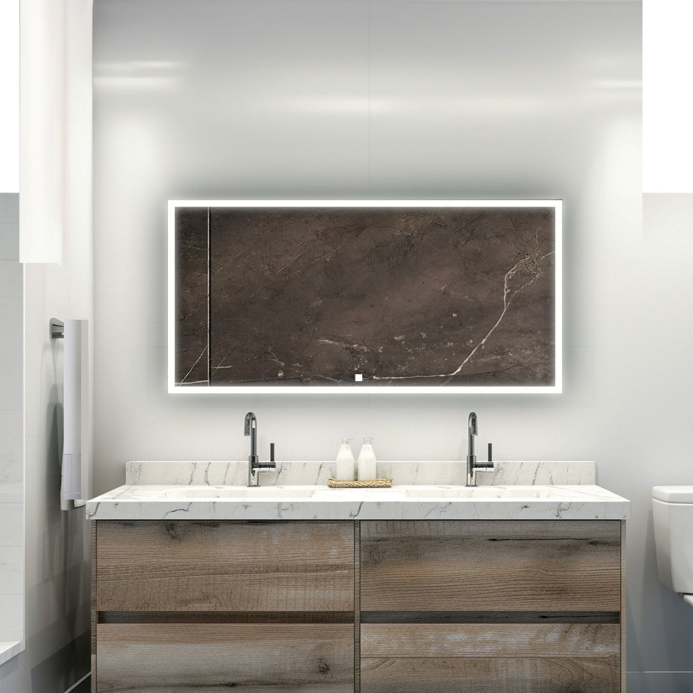 Aquadom Edge 72" x 32" LED Lighted Mirror - E-7232-N