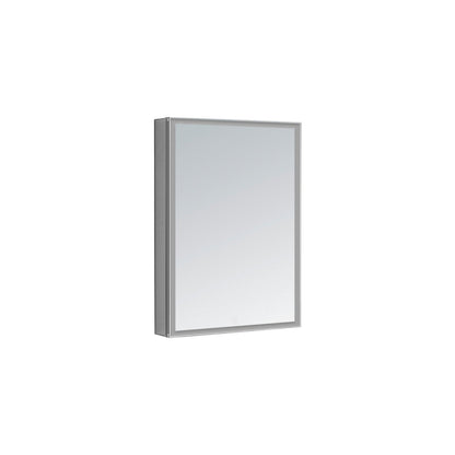 Aquadom Edge Royale 24" x 32" Right Hinged Medicine Cabinet With Lighting, Defogger, Integrated LED 3X Magnifying Mirror, 8mm Clear Adjustable Glass Shelves and Electrical Outlet With USB - ER-2432R-N