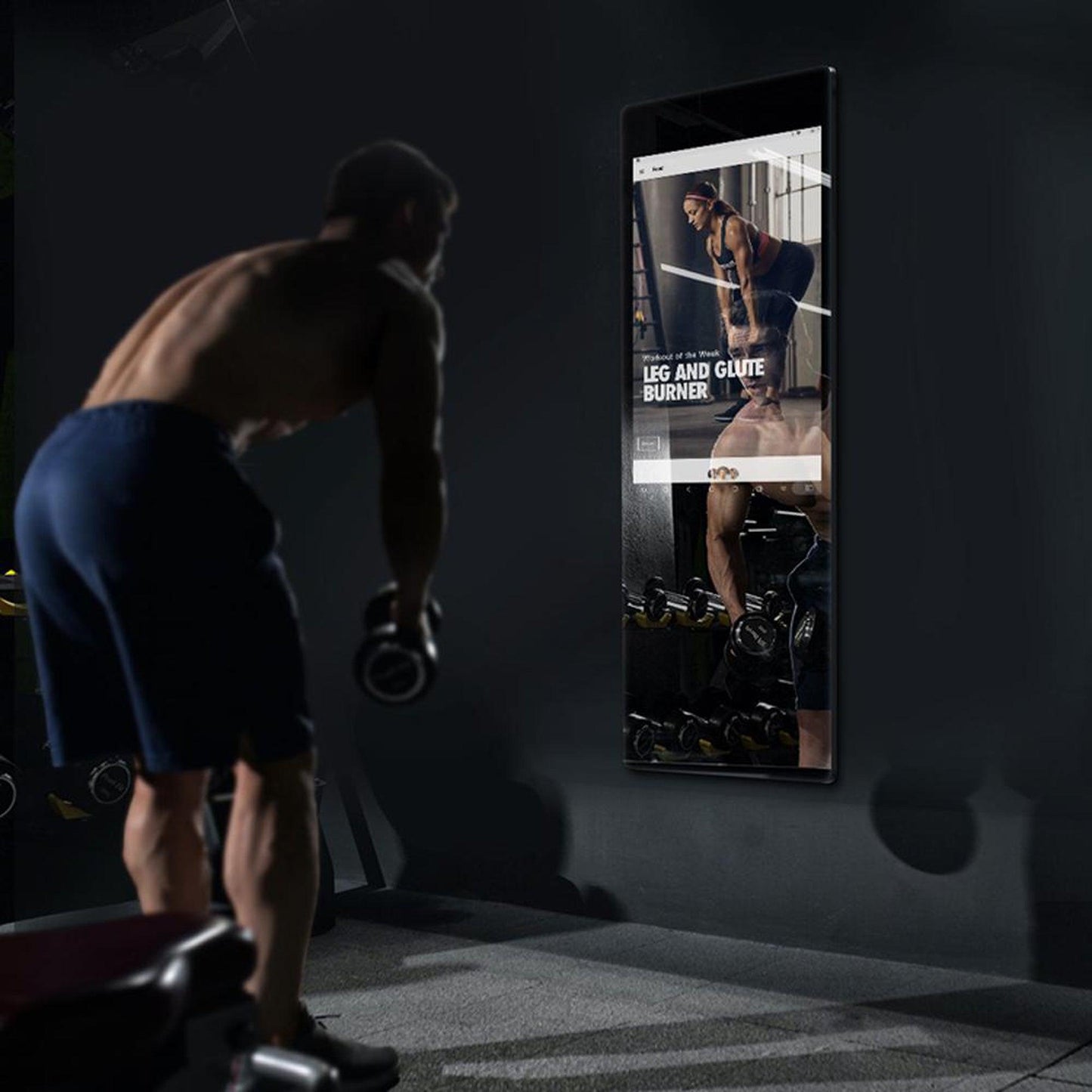 Aquadom Energy 18" X 48" Smart Fitness Mirror - NRG-1848