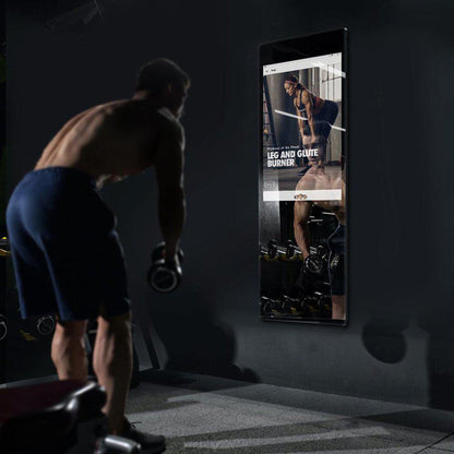 Aquadom Energy 18" X 48" Smart Fitness Mirror With 5MP HD Camera and Body Fat Scale - NRG-1848-HD-BFS