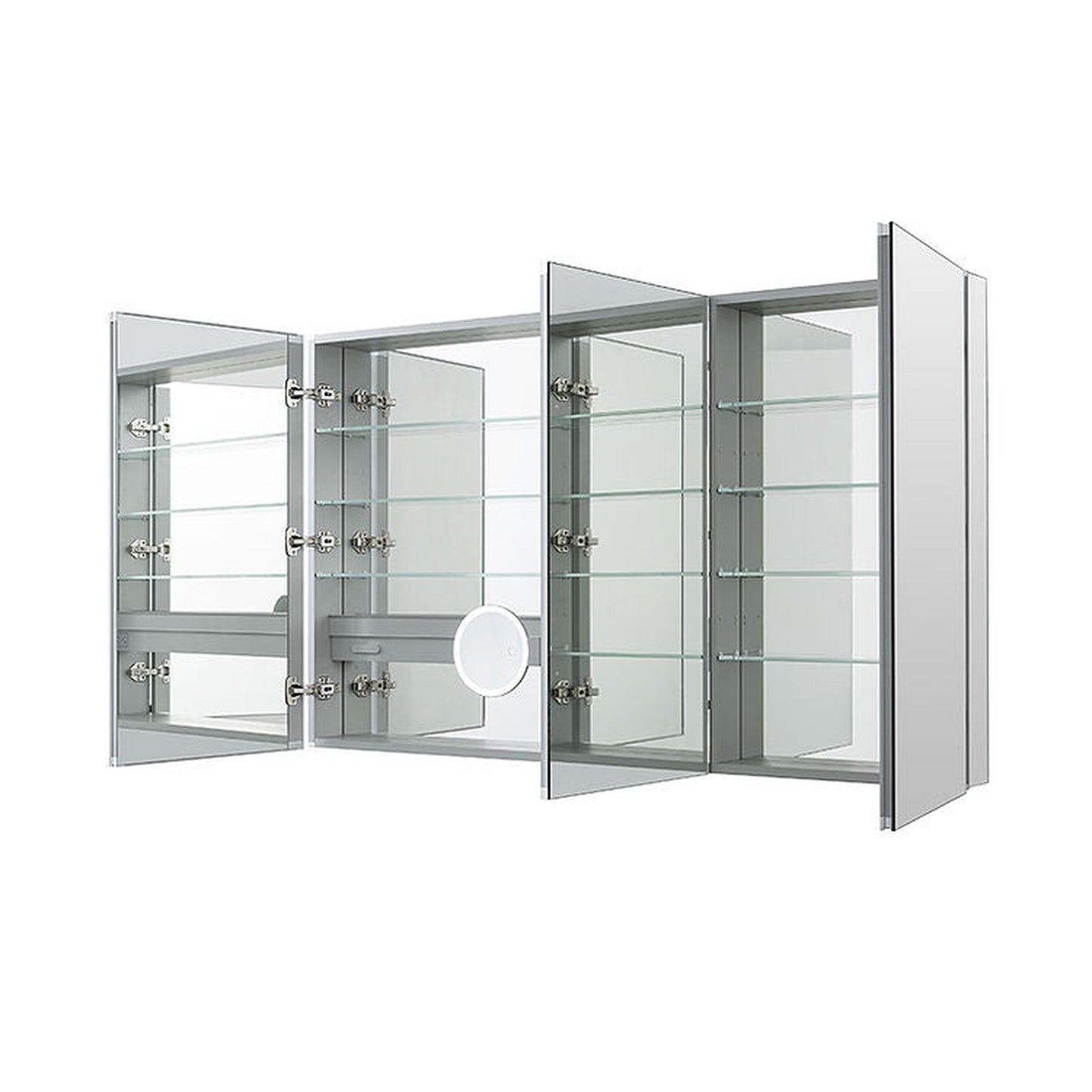 Aquadom Royal  60" x 30" Triple Door Medicine Cabinet With 3x LED Magnifying Mirror - R3-6030E