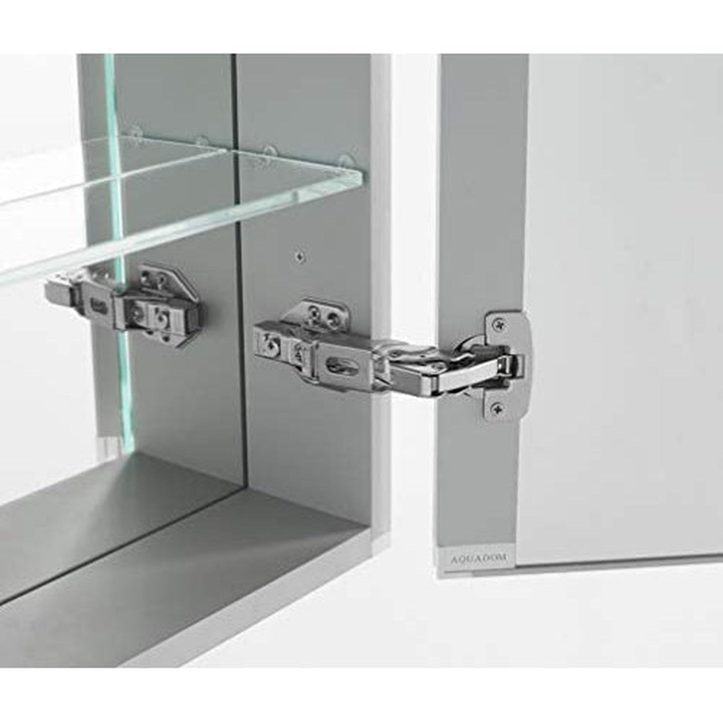 Aquadom Royale 15" x 30" Rectangle Recessed or Surface Mount Single Door Bathroom Medicine Cabinet - R-1530