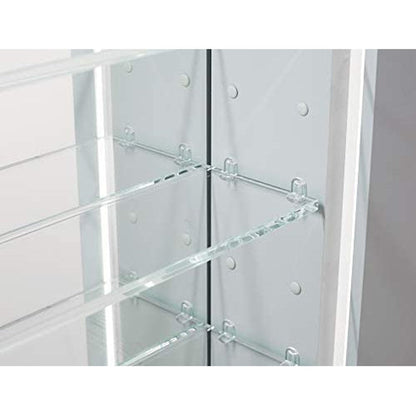 Aquadom Royale 15" x 30" Rectangle Recessed or Surface Mount Single Door Bathroom Medicine Cabinet - R-1530