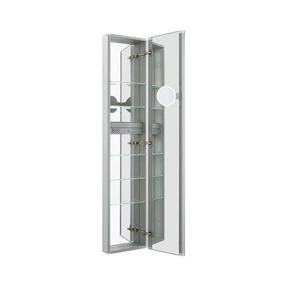 Aquadom Royale 15" x 70" Rectangular Right-Hinged Recessed or Surface Mount Medicine Cabinet With LED Lighting, Touch Screen Button, Defogger - R-1570R-E