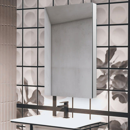 Aquadom Royale 24" x 40" Rectangular Right-Hinged Recessed or Surface Mount Medicine Cabinet With LED Lighting, Touch Screen Button, Defogger - R-2440R-E