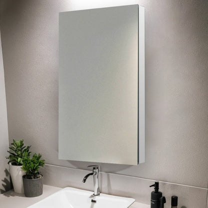 Aquadom Royale 24" x 40" Rectangular Right-Hinged Recessed or Surface Mount Medicine Cabinet With LED Lighting, Touch Screen Button, Defogger - R-2440R-E