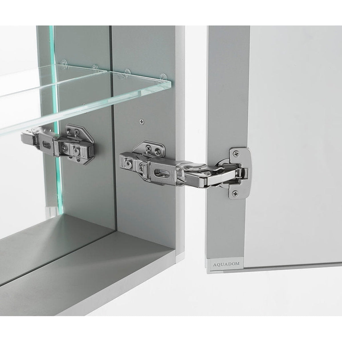 Aquadom Royale 30" x 30" Square Recessed or Surface Mount Bi-View Door Bathroom Medicine Cabinet - R-3030E