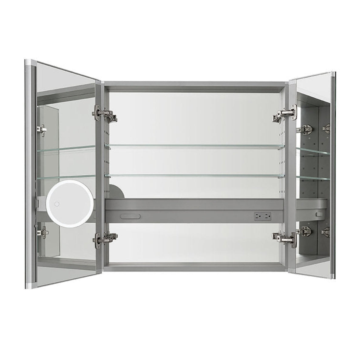 Aquadom Royale 30" x 36" Rectangular Double-Door Recessed or Surface Mount Medicine Cabinet - R-3036E-N