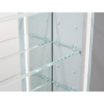 Aquadom Royale 30" x 36" Rectangular Double-Door Recessed or Surface Mount Medicine Cabinet - R-3036E-N
