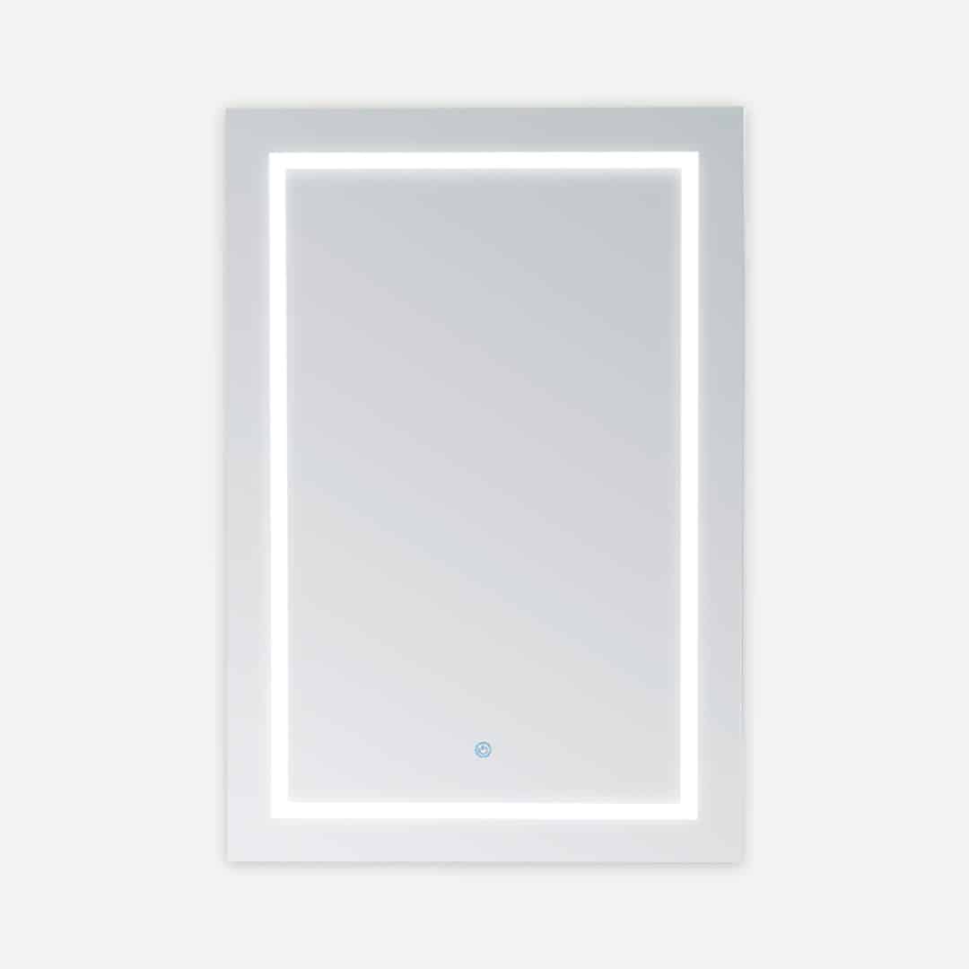 Aquadom Royale Basic Q 24" x 30" Rectangular Single View Left-Hinged Recessed or Surface Mount Medicine Cabinet With LED Lighting, Touch Screen Button, Dimmer - RBQ-2430L-N