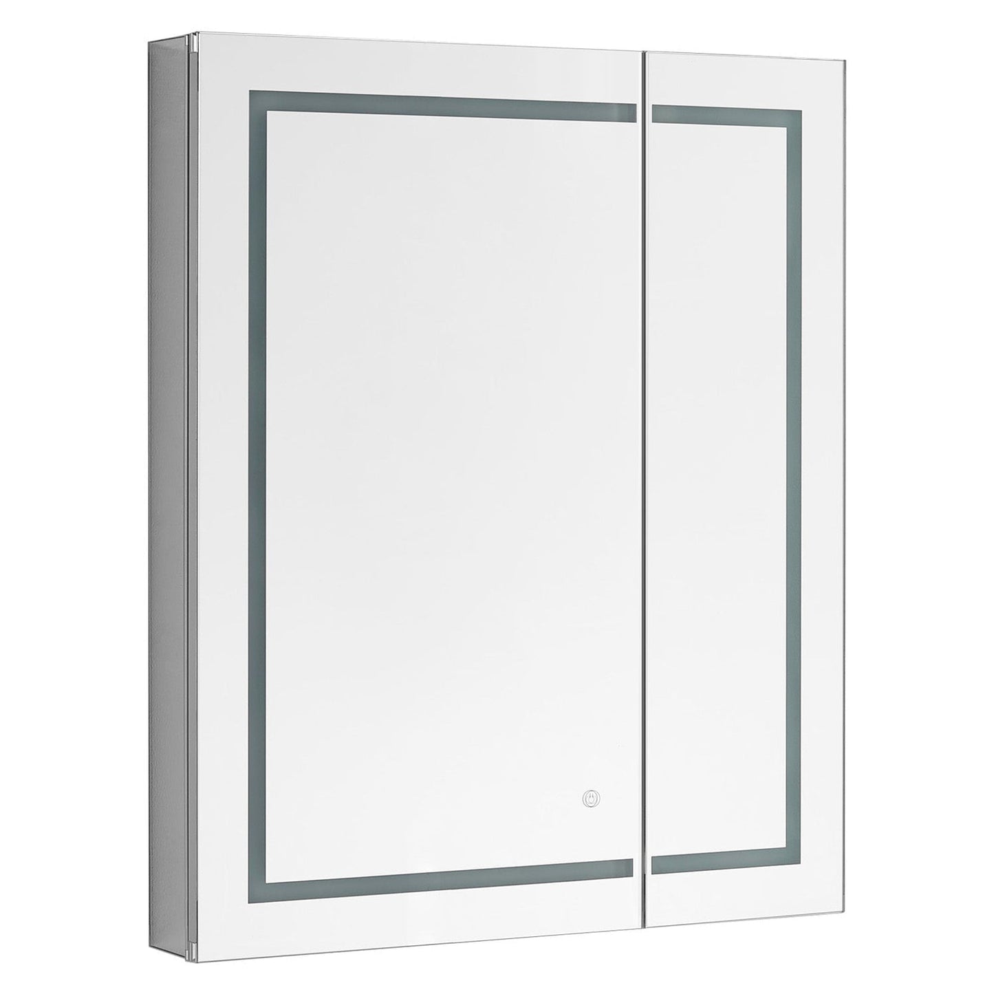 Aquadom Royale Plus 30" x 36" Rectangle Recessed or Surface Mount Bi-View LED Lighted Bathroom Medicine Cabinet With Defogger, Electrical Outlet, Magnifying Mirror - RP-3036-N